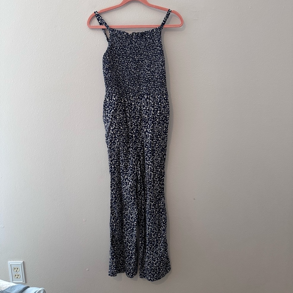 Old Navy Jumpsuit in Navy Blue Floral with Halter Neck